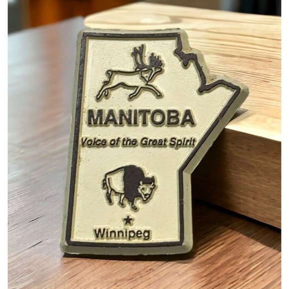 Manitoba Canada Refrigerator Magnet Winnepeg Buffalo Voice of Great Spirit - Picture 1 of 6